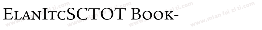 ElanItcSCTOT Book字体转换